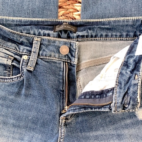 Silver Distressed Boyfriend Jean - Picture 10 of 16